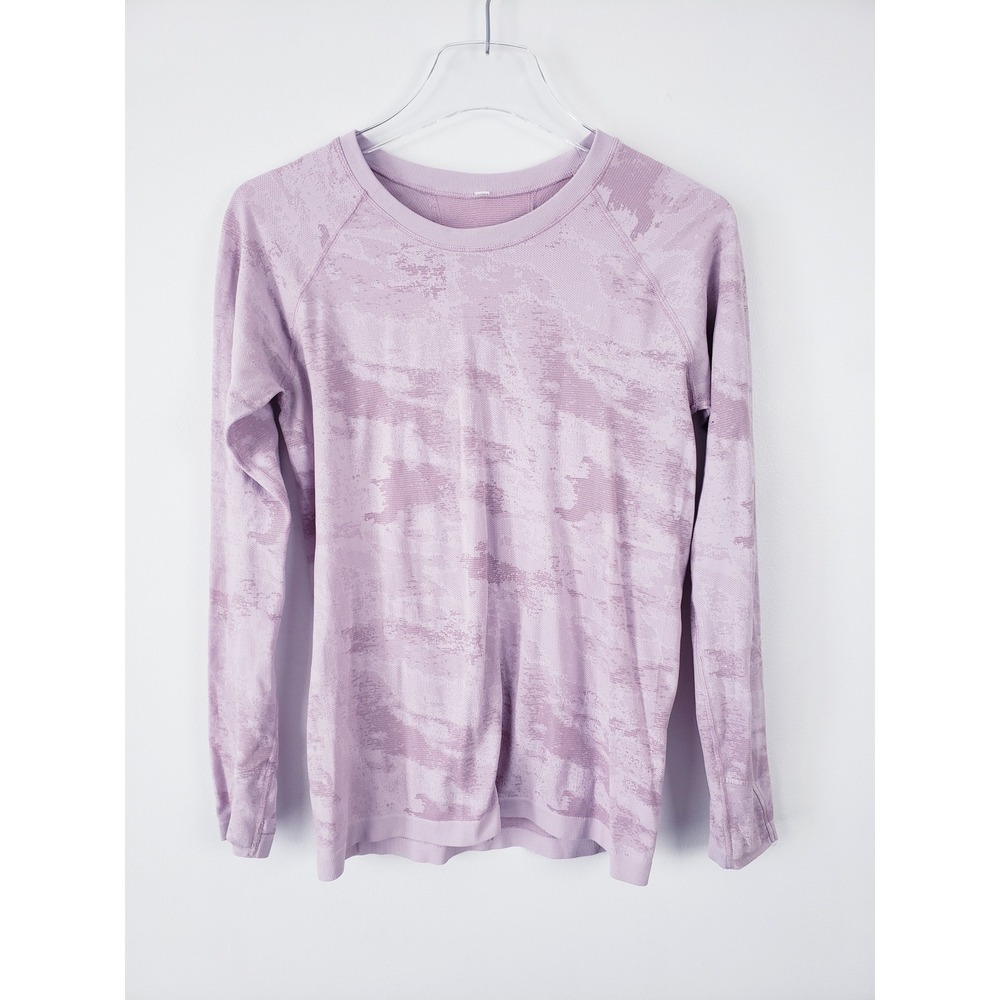 Ahtleta Long Sleeve Crewneck Swiftly Athletic Shirt Purple Camo‎ Size 6